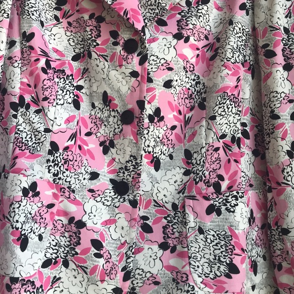 Pendleton Pink Black Floral Cotton blend Blazer - Picture 9 of 12